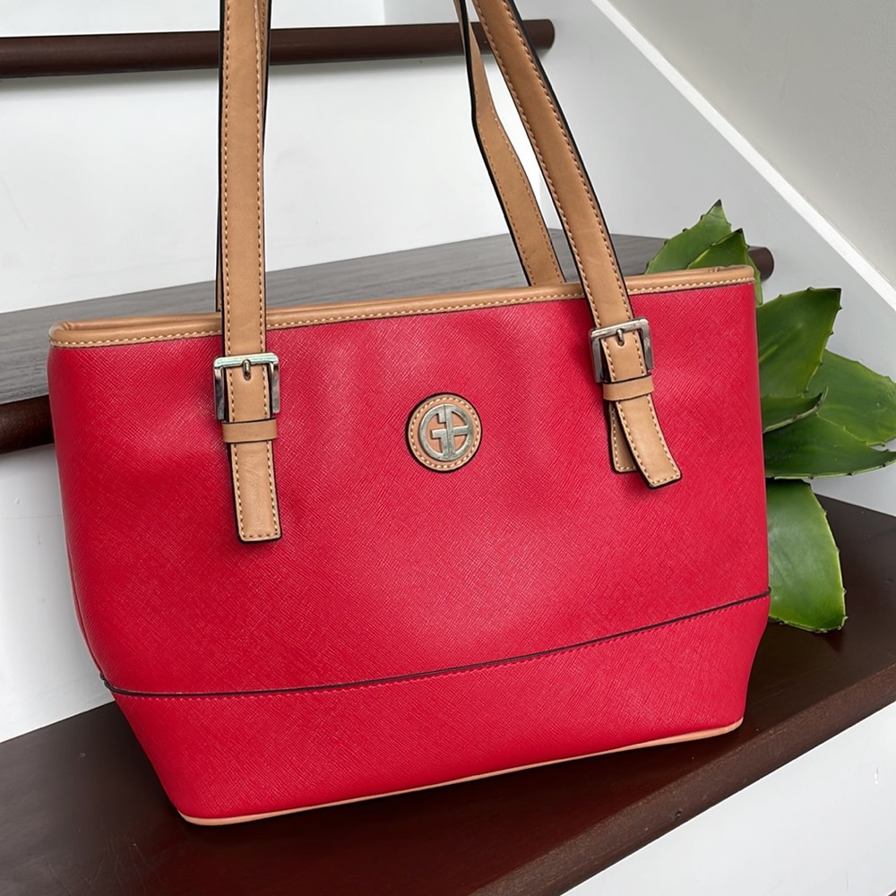 Giani Bernini Handbag shoulder bag purse tote like new red